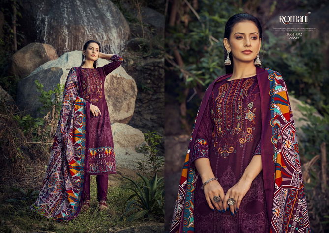 Maria B By Romani Winter Wear Pashmina Printed Dress Material Wholesalers In Delhi
